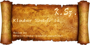 Klauber Szebáld névjegykártya
